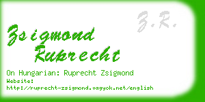 zsigmond ruprecht business card
